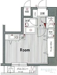 ガラ・ステージ目白台 ワンルームの間取図画像