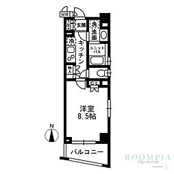 レジディア中落合-A 1Kの間取図画像