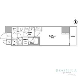 BPRレジデンス西早稲田 1Kの間取図画像