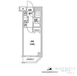 ラクラス荻窪 1Kの間取図画像