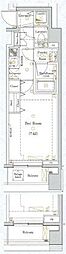 DIPS日暮里2 1Kの間取図画像
