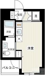 シンシティ両国弐番館 ワンルームの間取図画像