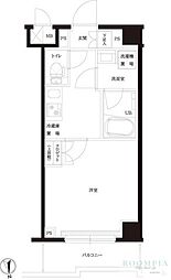 ルーブル上板橋 1Kの間取図画像