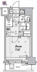 MAKESDESIGN三ノ輪 1Kの間取図画像