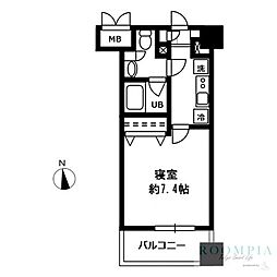レジディア四谷三丁目 1Kの間取図画像