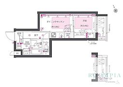 ZOOM早稲田 1DKの間取図画像