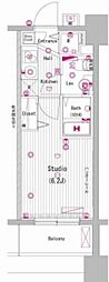 グランド・ガーラ代々木参宮橋 1Kの間取図画像