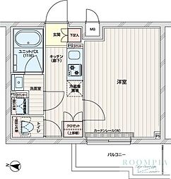ルーブル練馬赤塚 1Kの間取図画像