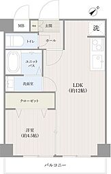 GSハイム小石川 1LDKの間取図画像