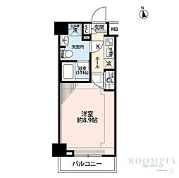 プレール・ドゥーク練馬中村橋 1Kの間取図画像