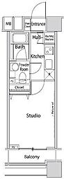 ファーストリアルタワー新宿 1Kの間取図画像