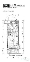 THEパームス東武練馬 1Kの間取図画像