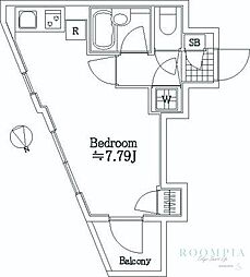 パレ・ホームズ高井戸2 ワンルームの間取図画像