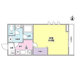 レラージュ自由が丘 1Kの間取図画像