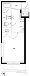 ルーブル早稲田参番館 1Kの間取図画像