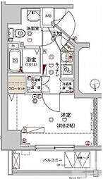 ハーモニーレジデンス木場ステーションフロント 1Kの間取図画像