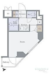 エクセリア早稲田2 1Kの間取図画像