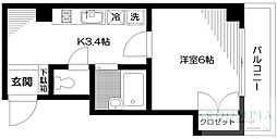 アレーズ野方 1Kの間取図画像