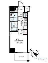 アベニール大塚 1階1Kの間取り