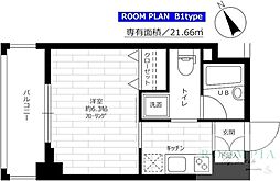 ステージファースト西早稲田 6階1Kの間取り