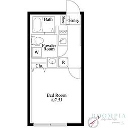 ハーモニーグラシア代々木 1階1Kの間取り