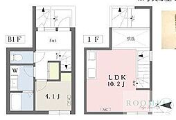 VENN 1階1LDKの間取り