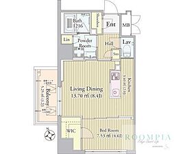 グロリアス西荻窪 2階1LDKの間取り