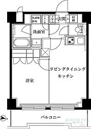 ルーブル志村坂上 3階1LDKの間取り