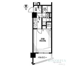 プレール・ドゥーク永福町 4階1Kの間取り