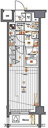PREMIUMCUBE目黒東山♯mo 1Kの間取図画像