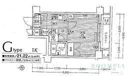 グランヴァン中野新橋 1Kの間取図画像