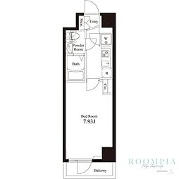 アペルト西新宿 1Kの間取図画像