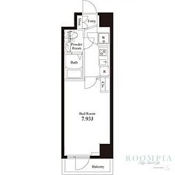 アペルト西新宿 1Kの間取図画像