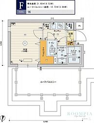 SKYCOURT渋谷北参道 1Kの間取図画像