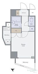 ステージファースト三宿 1Kの間取図画像