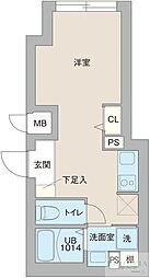クリオ ラモード目黒洗足 1Kの間取図画像