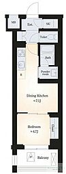 Brillia ist 洗足池の杜 1DKの間取図画像