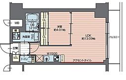 プレジオ西新井 1LDKの間取図画像