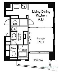 PRIMEURBAN用賀 1LDKの間取図画像