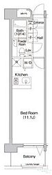 プライムアーバン学芸大学パークフロント ワンルームの間取図画像
