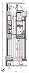 メインステージ千代田岩本町コモデ 1Kの間取図画像