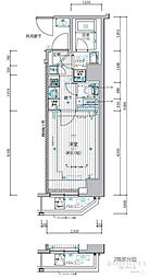 メインステージ入谷3 1Kの間取図画像