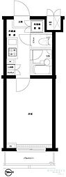 ルーブル早稲田六番館 1Kの間取図画像