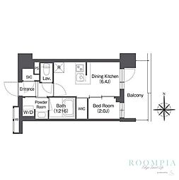 COMFORIA森下SOUTH 1DKの間取図画像