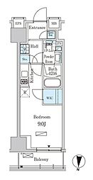 ParkAxis菊川StationEast 1Kの間取図画像