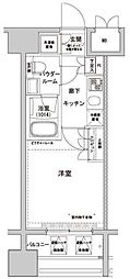 ライジングプレイス川崎 1Kの間取図画像