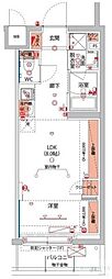 ベルグレードSI 1DKの間取図画像