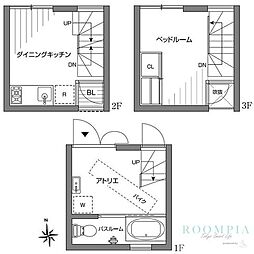 石双居 1DKの間取図画像