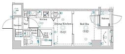 ラフィスタ赤羽 1DKの間取図画像