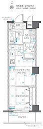 ZOOM中野West 1DKの間取図画像